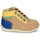 Schuhe Jungen Boots Kickers BONZIP-2 Beige / Gelb / Marineblau