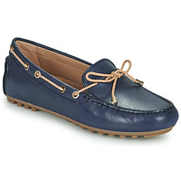 Schuhe Damen Slipper Geox D LEELYAN C Blau / Beige