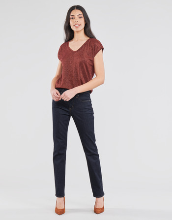 Kleidung Damen Straight Leg Jeans Lauren Ralph Lauren MIDRISE STRT-5-POCKET-DENIM Marineblau