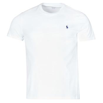 Kleidung Herren T-Shirts Polo Ralph Lauren T-SHIRT AJUSTE COL ROND EN COTON LOGO PONY PLAYER Weiß