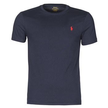 Kleidung Herren T-Shirts Polo Ralph Lauren T-SHIRT AJUSTE COL ROND EN COTON LOGO PONY PLAYER Marineblau