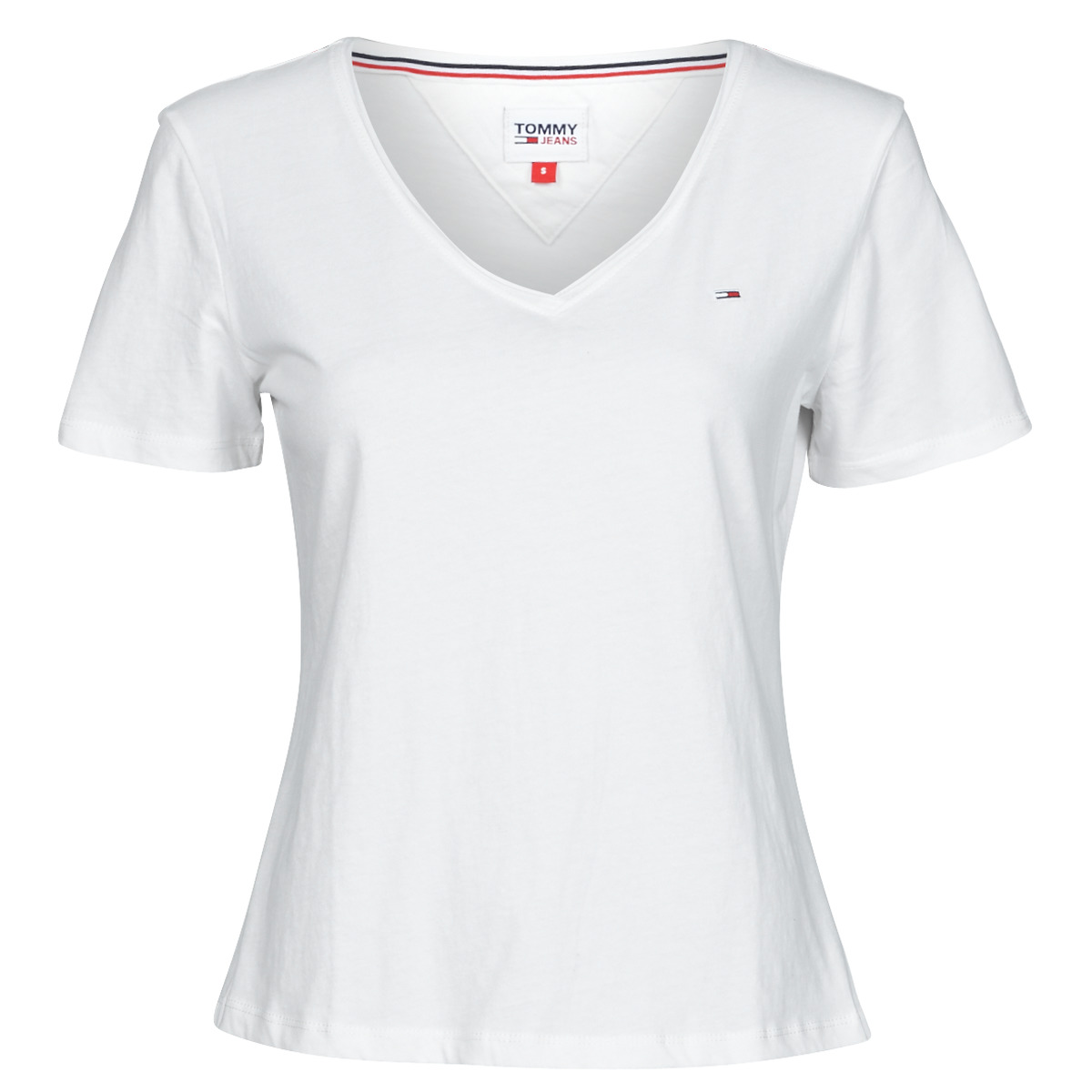 Abbigliamento Donna T-shirt maniche corte Tommy Jeans SOFT JERSEY V NECK 