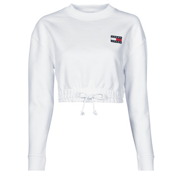 Kleidung Damen Sweatshirts Tommy Jeans TJW SUPER CROPPED BADGE CREW Weiß