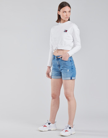 Tommy Jeans TJW SUPER CROPPED BADGE CREW Weiß
