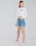 Kleidung Damen Sweatshirts Tommy Jeans TJW SUPER CROPPED BADGE CREW Weiß