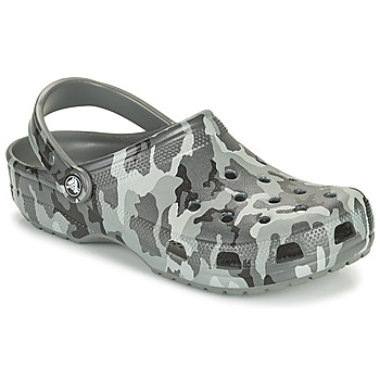 Schuhe Herren Pantoletten / Clogs Crocs CLASSIC PRINTED CAMO CLOG Tarnmuster / Grau