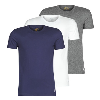 Kleidung Herren T-Shirts Polo Ralph Lauren SS CREW NECK X3 Marineblau / Grau / Weiß