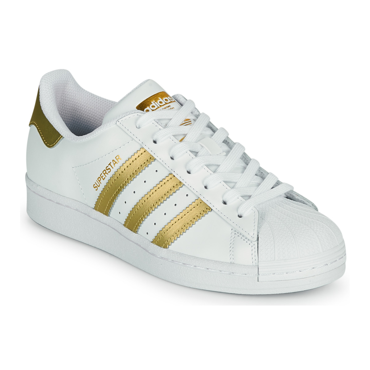 Schuhe Damen Sneaker Low adidas Originals SUPERSTAR W Weiß / Golden