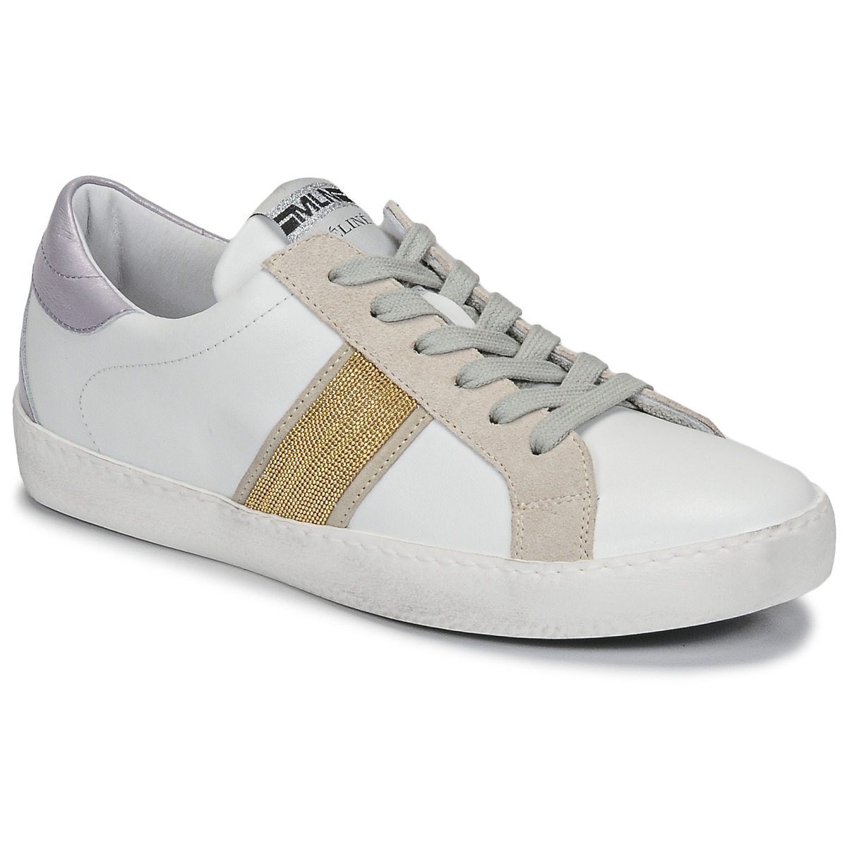 Schuhe Damen Sneaker Low Meline KUC1414 Weiß / Golden