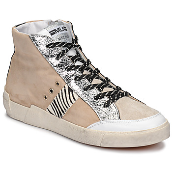 Schuhe Damen Sneaker High Meline NK1384 Beige / Zebrasteifen