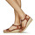 Schuhe Damen Leinen-Pantoletten mit gefloch Betty London OBORSEL Kognac