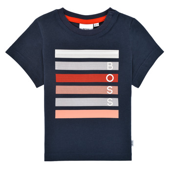 Kleidung Jungen T-Shirts BOSS ENOLITO Marineblau