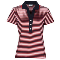 Kleidung Damen Polohemden Liu Jo WA1142-J6183-T9701 Marineblau / Weiß / Rot