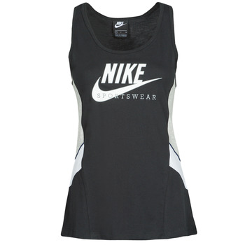 Kleidung Damen Tops Nike NSHERITAGE TTOP HBR Grau / Weiß