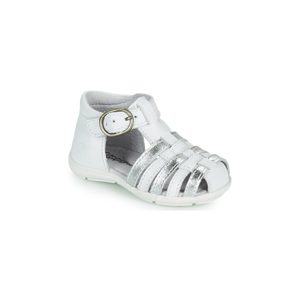 Schuhe Mädchen Sandalen / Sandaletten Citrouille et Compagnie RINE Weiß / Silber