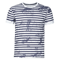 Kleidung Herren T-Shirts Yurban OLORD Marineblau / Weiß