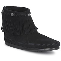Chaussures Femme Boots Minnetonka HI TOP BACK ZIP BOOT Noir