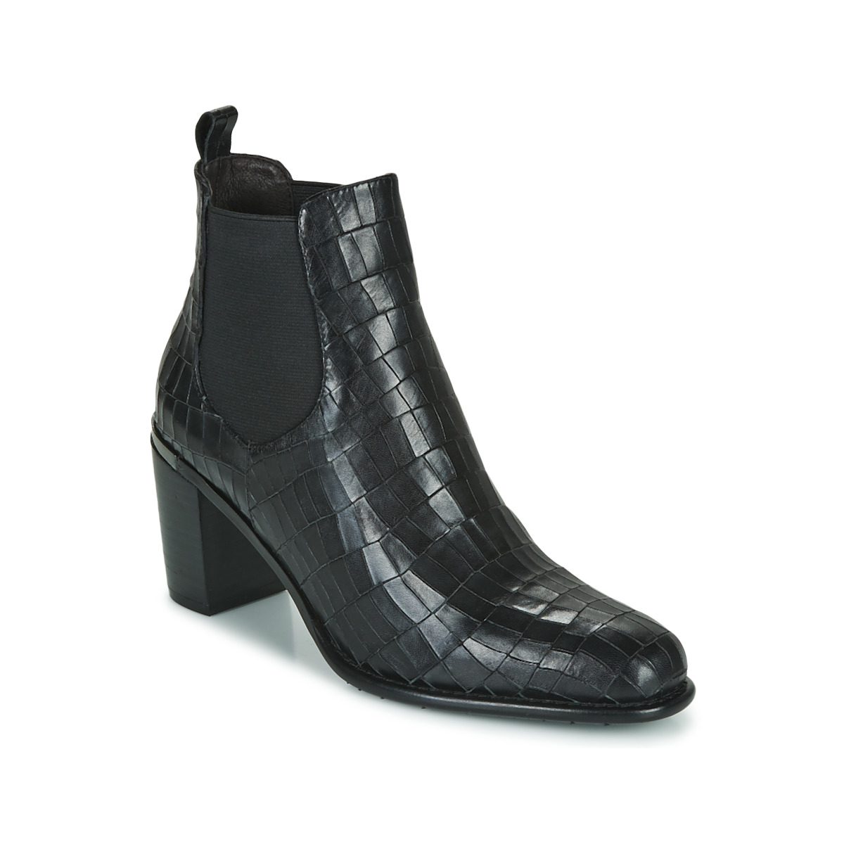 Chaussures Femme Bottines Adige FANNY V5 CROCO NOIR 