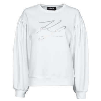 Kleidung Damen Sweatshirts Karl Lagerfeld PUFFY SLEEVE KL Weiß