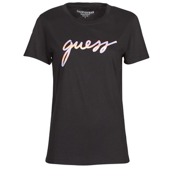 Vêtements Femme T-shirts manches courtes Guess SS SUNSET GRADIENT LOGO 