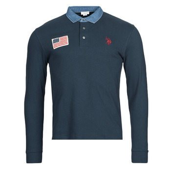 Kleidung Herren Langärmelige Polohemden U.S Polo Assn. RYAN 47773 CHFD Marineblau