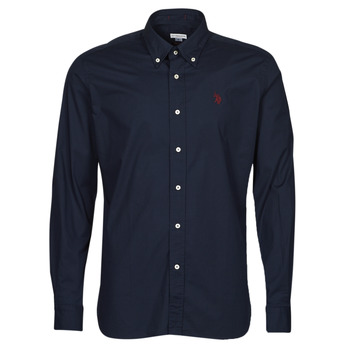 Kleidung Herren Langärmelige Hemden U.S Polo Assn. DIRK 51371 EH03 Marineblau