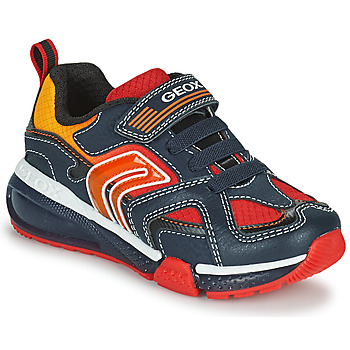 Schuhe Jungen Sneaker Low Geox BAYONYC Marineblau / Orange