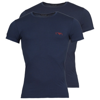 Kleidung Herren T-Shirts Emporio Armani MONOGRAM X2 Marineblau