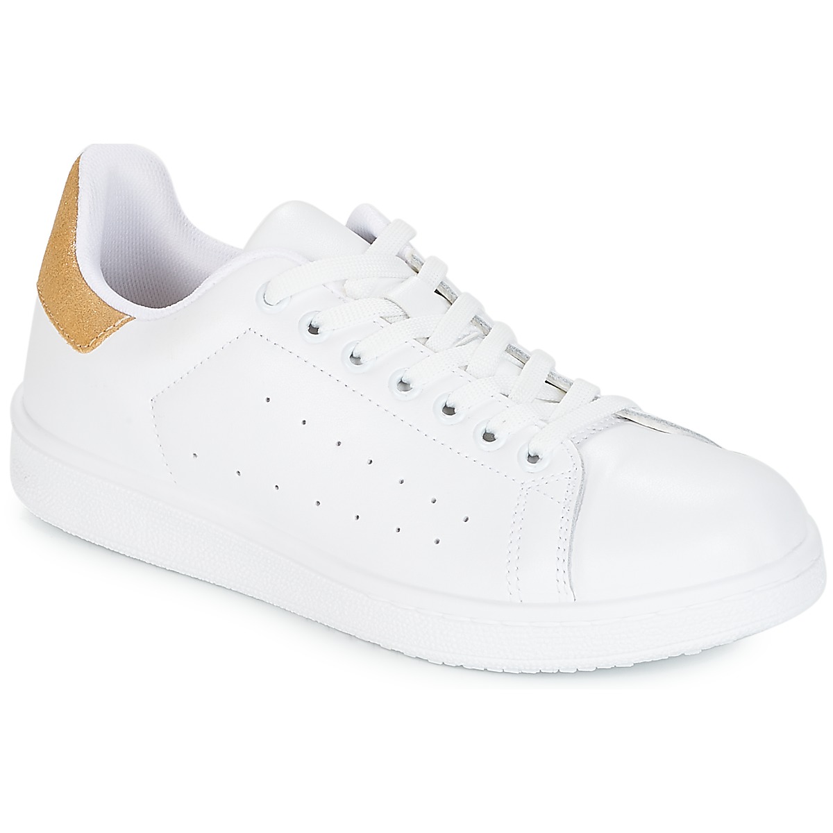 Schuhe Damen Sneaker Low Yurban SATURNA Weiß / Golden