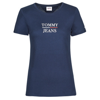 Kleidung Damen T-Shirts Tommy Jeans TJW SKINNY ESSENTIAL TOMMY T SS Marineblau