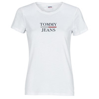 Kleidung Damen T-Shirts Tommy Jeans TJW SKINNY ESSENTIAL TOMMY T SS Weiß