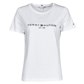 Kleidung Damen T-Shirts Tommy Hilfiger HERITAGE HILFIGER CNK RG TEE Weiß