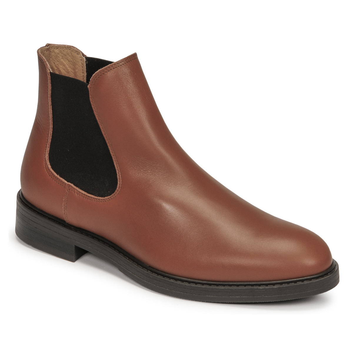 Schuhe Herren Boots Selected CHELSEA Kognac