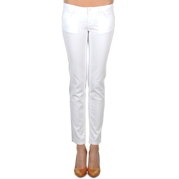 Calvin Klein Jeans JEAN BLANC BORDURE ARGENTEE Bianco