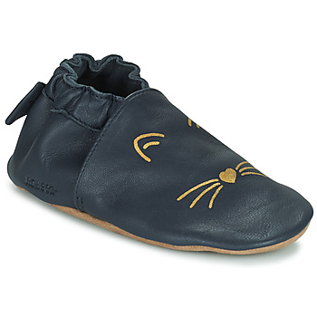 Schuhe Mädchen Babyschuhe Robeez GOLDY CAT Marineblau