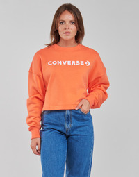 Kleidung Damen Sweatshirts Converse EMBROIDERED WORDMARK CREW Orange