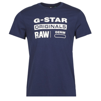 Kleidung Herren T-Shirts G-Star Raw GRAPHIC 8 R T SS Blau