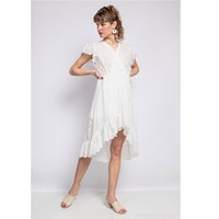Kleidung Damen Kurze Kleider Fashion brands U5233-BLANC Weiß