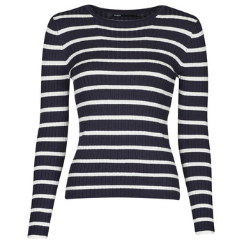 Kleidung Damen Pullover Only ONLNATALIA Marineblau / Weiß
