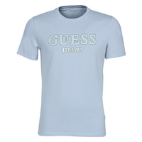 Kleidung Herren T-Shirts Guess POINT CN SS TEE Blau