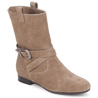 Chaussures Femme Boots Couleur Pourpre TAMA Taupe