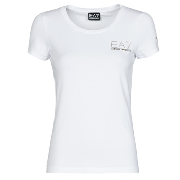 Kleidung Damen T-Shirts Emporio Armani EA7 TROLOPA Weiß