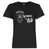 Abbigliamento Donna T-shirt maniche corte Karl Lagerfeld IKONIK RHINESTONE T-SHIRT 