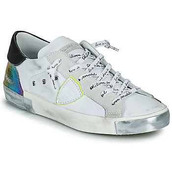 Schuhe Damen Sneaker Low Philippe Model PRSX LOW WOMAN Weiß / Silber / Bunt