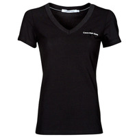 Vêtements Femme T-shirts manches courtes Calvin Klein Jeans MONOGRAM LOGO V-NECK TEE 