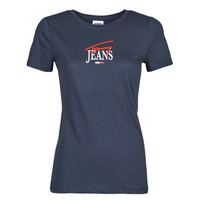 Kleidung Damen T-Shirts Tommy Jeans TJW SKINNY ESSENTIAL LOGO 1 SS Marineblau