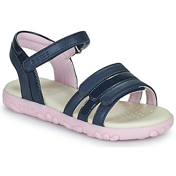 Schuhe Mädchen Sandalen / Sandaletten Geox J SANDAL HAITI GIRL Marineblau