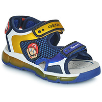 Schuhe Jungen Sandalen / Sandaletten Geox J SANDAL ANDROID BOY Blau / Jua / Rot