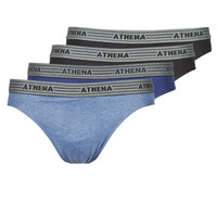 Unterwäsche Herren Frauen-Slips Athena BASIC COTON X4 Blau / Blau
