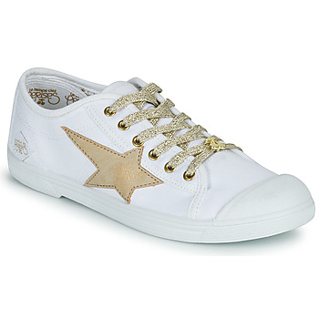 Schuhe Damen Sneaker Low Le Temps des Cerises BASIC 02 Weiß / Golden